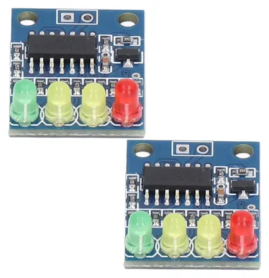 Imagen del producto de Panel indicador de batería - Juego de 4 - Módulo indicador de batería - 4 fases, 12V, con LED - Detección del nivel de la batería