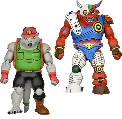 Produktbild von NECA Teenage Mutant Hero Turtles 1987 Actionfiguren Doppelpack Dirtbag & Groundchuck 18 cm NECA54199