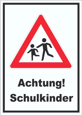 Produktbild von Achtung Schulkinder Aufkleber A4 (210x297mm)