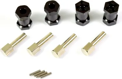 Immagine prodotto di Distanziale ruota in alluminio Absima per cingoli 12 mm nero (4 pz.)