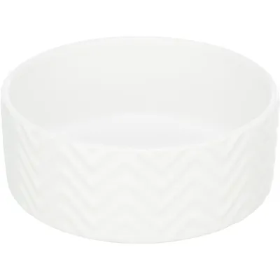 Obrázek produktu pro Trixie Keramická miska 0,9 l/ø 16 cm, vroubkovaná, bílá