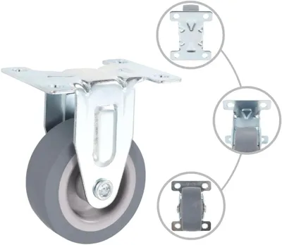 Produktbild von 8 Stück Bockrollen 50 mm Ersatzrollen für Transport und Möbel