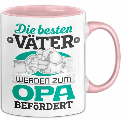 Produktbild von Opa Tasse Geschenk Du Wirst Opa Verkündung Die Besten Väter Werden Zum Opa Befördert Becher (Rosa)