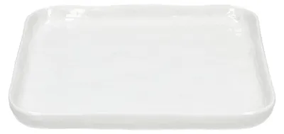 Produktbild von Pomax Porcelino Square Dessertteller aus Porzellan, Weiß, L 20 x B 20 x H 1,6 cm