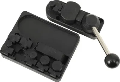 Image de Kit de gabarits pour le pliage de fils métalliques - Outil de pliage - Plastique - Broches réglables - Pour fils métalliques - Bagues et boucles d'oreilles