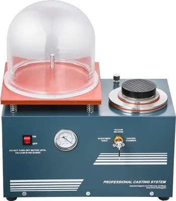 Produktbild von Vacuum Investing Casting Machine 290W Power 3CFM Pump Bell Jar for Jewelry