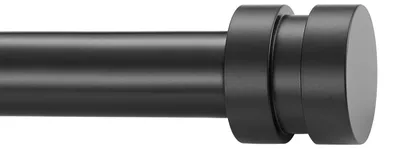 Produktbild von 30,5–50,8 cm kurze, verstellbare Gardinenstangen, mattschwarz, 2,5 cm Durchmesse