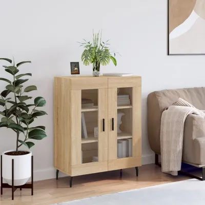Zdjęcie produktu dla vidaXL Kredens dąb sonoma 69,5x34x90 cm Materiał drewnopochodny