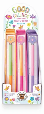 Productafbeelding van Trendhaus metalen balpen, Flower Power, 0 stuks