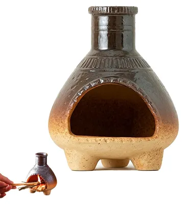 Räucherstäbchenhalter aus Terracotta, handgefertigt, 12,8 cm