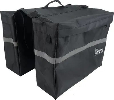 Productafbeelding van Fietszadeltas voor achterdrager, dubbel, 23 liter – Waterdicht, scheurvast, met bevestigingsriemen, ideaal voor reizen, boodschappen en dagelijks gebruik