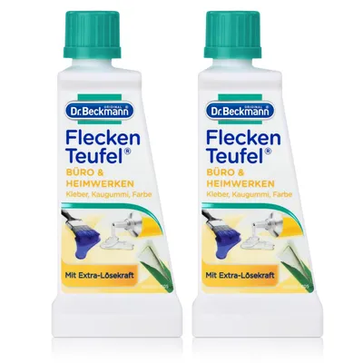 Produktbild von 2x Dr. Beckmann Fleckenteufel Büro & Heimwerken 50 ml - Mit Extra-Lösekraft