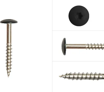 Immagine prodotto di Viti per pannelli Trespa® HPL acciaio inox A2 nero 4,8 x 38 mm - 100 pezzi