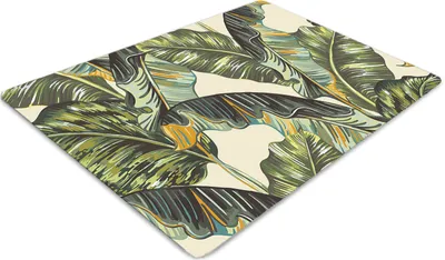 Produktbild von Stuhlunterlage Bürostuhlunterlage 120 cm x 90 cm Bodenmatte Bürostuhlunterlage - Tropisches Blatt