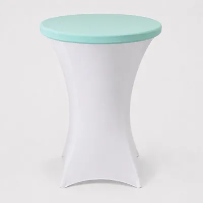 Obrázok produktu pre Strečový poklop na barový bistro stolík Ø 80 cm – elastický, nekrčivý - Tyrkysová