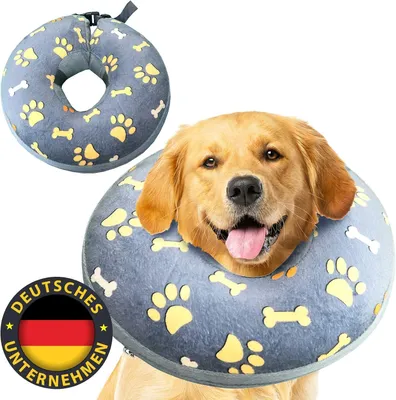 Productafbeelding van Opblaasbare halskraag voor honden en katten - zachte beschermkraag - maat L