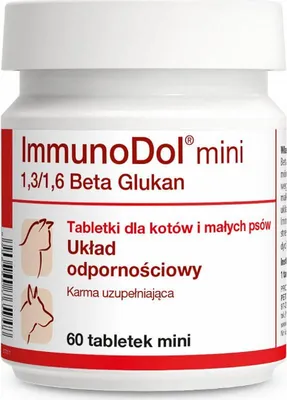 Image de ImmunoDol Mini 1,3/1,6 Bêta Glucane IMMUNITÉ pour chiens et chats 60 mini-comprimés