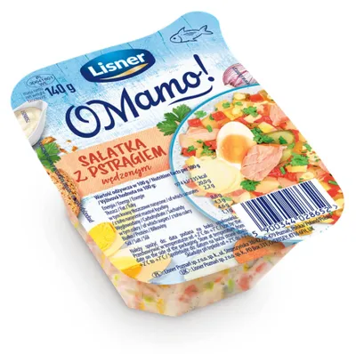 Zdjęcie produktu dla O Mamo! Sałatka z pstrągiem 140 g Lisner