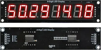 Produktbild von LED-Segmentanzeige, 8 Stellen, 74HC595, 0,56" - 5 Farben Farbe: Rot