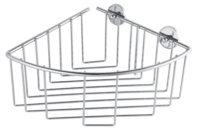 Produktbild von tesa Eck-Duschablage Baath Plus zum Kleben dreieckig 1 Ablage verchromt 21 cm