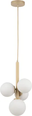 Immagine prodotto di Lampada a sospensione decorativa moderna in oro 4 sfere di vetro bianche Perla 4xG9 12W Sigma Lighting