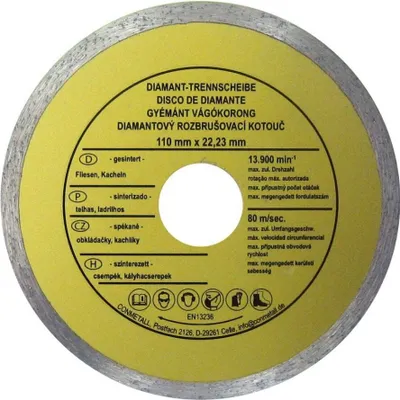Produktbild von Werkzeyt Trennscheibe 110 x 22,23 mm Diamant für Fliesen