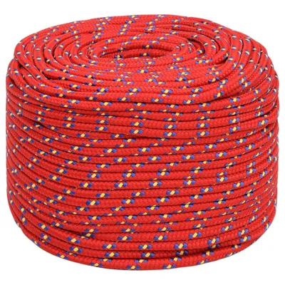 Image de vidaXL Corde de bateau rouge 8 mm 250 m polypropylène