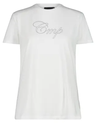 Immagine prodotto di Maglietta aderente da donna, realizzata in tessuto jersey, colore bianco-grigio, taglia 38