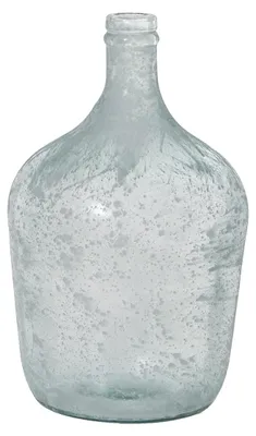 Glaskaraffe, 4 l, recyceltes Glas, weiß, 18 x 30 cm