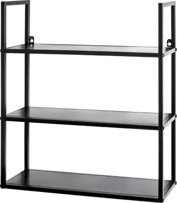 Produktbild von Wandregal >25564< in schwarz, Metall - 50x58x20cm (BxHxT)