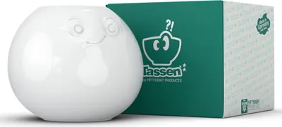 Productafbeelding van FIFTYEIGHT PRODUCTS T019201 FIFTYEIGHT Vase - Amüsiert (rund) weiß