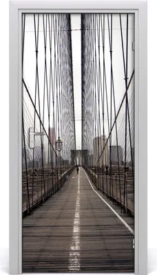 Produktbild von Tulup Türaufkleber 95x205 cm Dekorative Aufkleber Selbstklebend Wasserdichte Tapete Abnehmbar Schlafzimmer Wohnzimmer Wohnkultur - Klebstoff Brooklyn Bridge