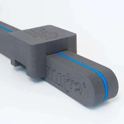 Produktbild von Yogamatte mit ergonomischem Kissen, grau-blau, für Zuhause, Rückenstütze