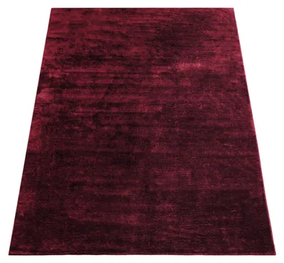 Produktbild von Waschbarer Teppich Wohnzimmer Kurzflor Einfarbiger Moderner Stil Weich Rot Grösse 200 cm Rund