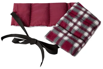Image de Coussin chauffant - Noyaux de cerise - 65 x 15 cm - Carreaux rouges - Pour le dos, le ventre et le bas du dos