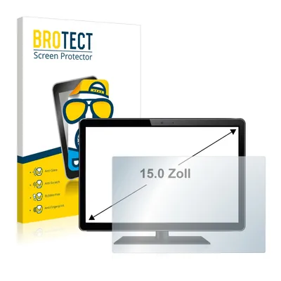 Produktbild von BROTECT Schutzfolie für Industrie-Monitore mit 38.1 cm (15 Zoll) Displays 331.6 x 186.6 mm Displayschutz Displayschutzfolie Folie Matt Entspiegelungsfolie