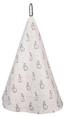 Produktbild von Clayre & Eef Geschirrtuch Ø 80 cm Beige Grau Baumwolle Kaninchen