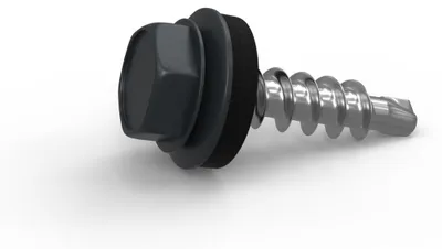 Obrázek produktu pro Šrouby samořezné s podložkou - Šrouby samořezné s podložkou - Antracit RAL 7016 - 4,8 × 20 mm - Sáček / 50 ks