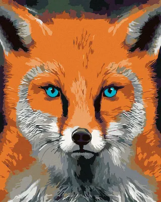 Produktbild von Zuty - Malen nach Zahlen - FUCHS MIT BLAUEN AUGEN, 40x50 cm, ohne Keilrahmen