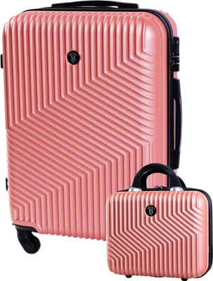 Obrázek produktu pro Cestovní kufr BERTOO Milano - růžový set 2v1 XXL