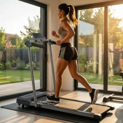 Produktbild von 2 in 1 Laufband & Walkingpad bis 12km/h, faltbar, App-Steuerung, Touchscreen, Fernbedienung & Tablet-Halterung, Belastbarkeit 110kg, Profi-Heimsport