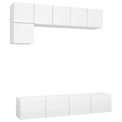 Obrázek produktu pro vidaXL 5dílná sada TV skříněk Bílý dřevěný materiál