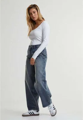 Produktbild von Urban Classics Jeans Damen Ladies Tapered Baggy Jeans blau 29