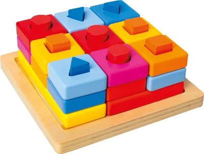 Produktbild von Buntes Holz- Steck/ - Stapelspiel