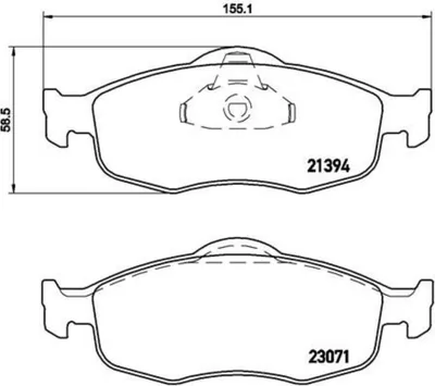 Produktbild von Brembo Bremsbelagsatz, Scheibenbremse Vorderachse P 24 037