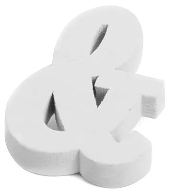 Produktbild von Kleiner weißer Holzbuchstabe '+' - 5 cm für Hochzeiten - Einheitsgröße
