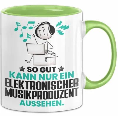 Produktbild von ElektronischerMusikproduzent Geschenk Tasse So Gut Kann Nur Ein ElektronischerMusikproduzent Aussehen Geschenkidee Kaffee-Becher (Grün)