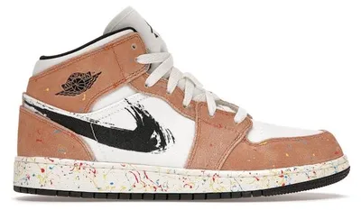 Image de Jordan 1 Mid SE Brushstroke (taille enfant) - Pointure EU 36