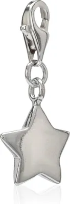 Produktbild von Damen Charm-Anhänger Stern 925 Silber 12x12mm Schmuck für Bettelarmband Amulett