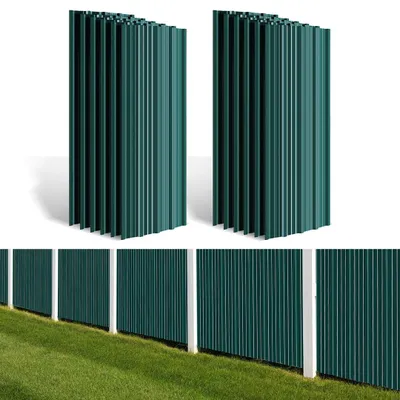 Image de 24x tôle trapézoïdale 129x46cm = 14m² plaques de toit tôle de toit pour abri de jardin carport tôle profilée tôle de mur tôle de toit verte galvanisée tôle ondulée